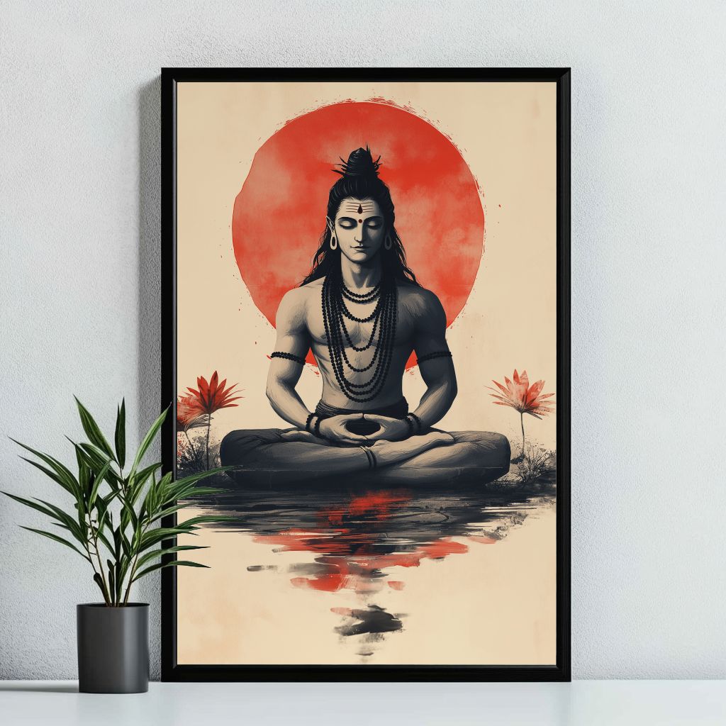 Shiva - Meditating in Padmasana